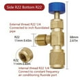 thumbnail image 1 of Air Conditioning Fluoride Safety Valve R22 R410 Connector Safety Adapter R22 Bottom R22, 1 of 5