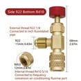 thumbnail image 1 of Air Conditioning Fluoride Safety Valve R22 R410 Connector Safety Adapter R22 Bottom R410, 1 of 5