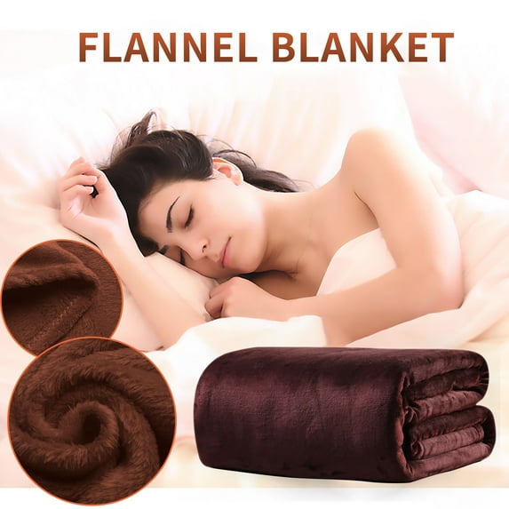 Air Conditioning Pure Color Blanket Flannel Gift Blanket Plain Color Blanket Light Blanket