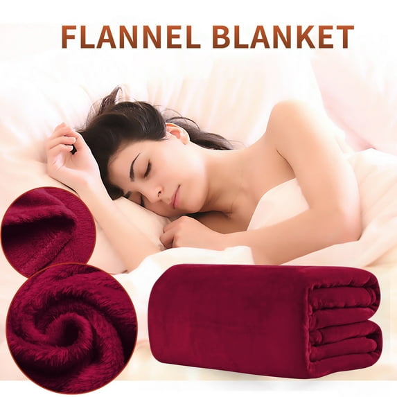 Air Conditioning Pure Color Blanket Flannel Gift Blanket Plain Color Blanket Light Blanket