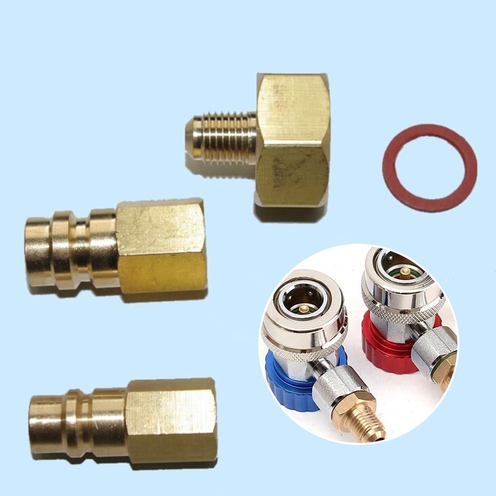 Air Conditioning Refrigerants Adapter Set For R134A 1/4 inch Thread W21 ...