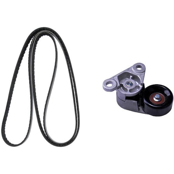 Air Conditioning Serpentine Belt Drive Component Kit - Compatible with 2002 - 2006 Chevy Avalanche 1500 5.3L V8 2003 2004 2005
