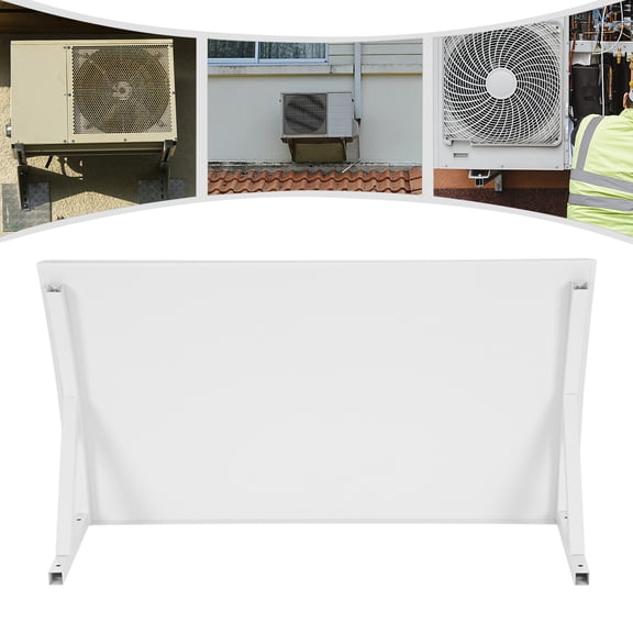 White Outdoor AC Unit Cover, 36.2221.26In Arc Triangular Ventilated Aircon Shield, for Balcony Garden Commercial Building