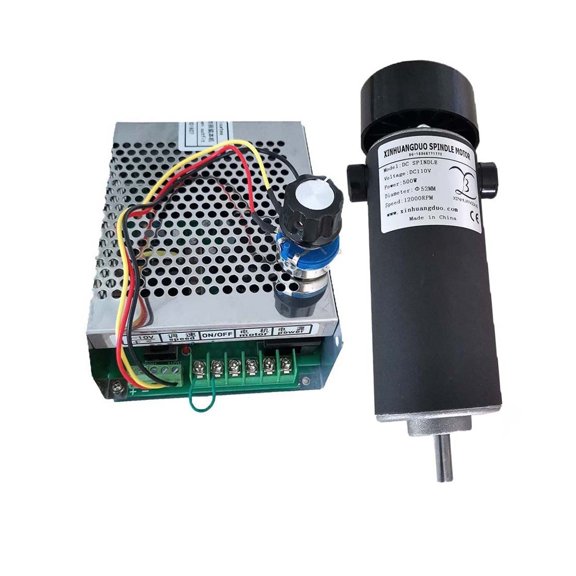 Air Cooled 0.5kw CNC SpindleMotor Kit Motor + Fan 500W Spindle Motor + Power Supply Speed Governor For Engraving ,Enough Power