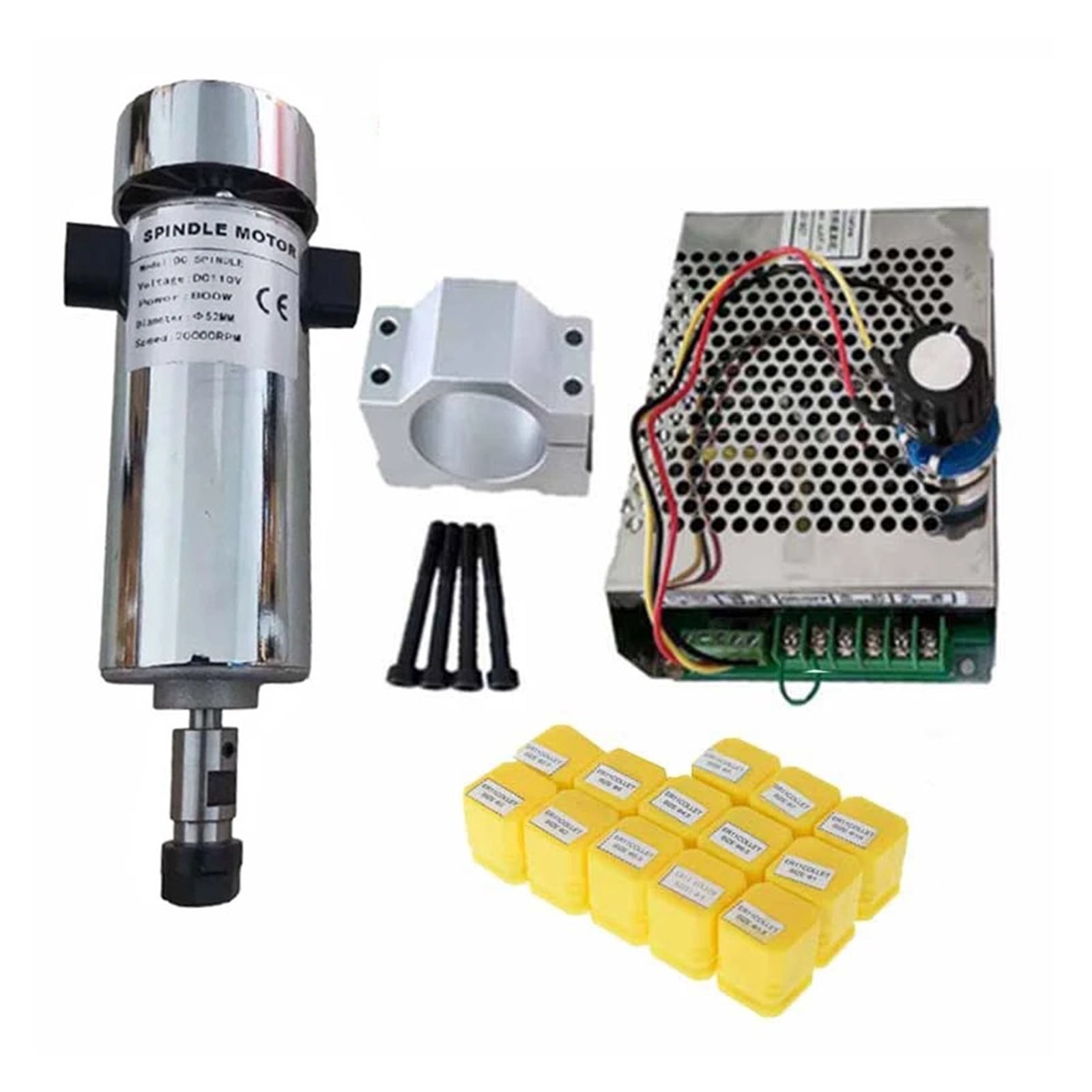 Air Cooled 0.8kw20000RPM CNC SpindleMotor Kit ER11/ Chuck 800W Spindle ...