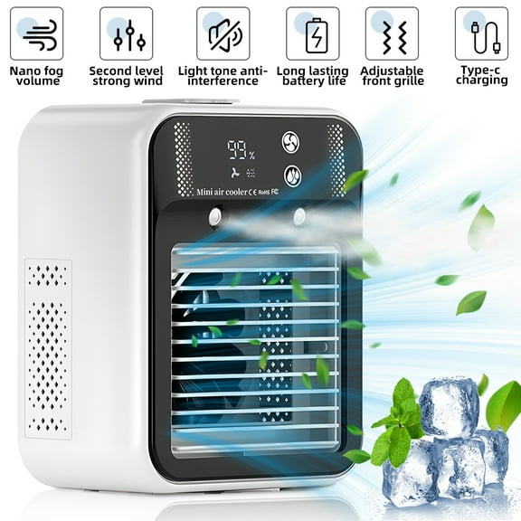 Air Cooler Portable,DFITO Personal Evaporative Air Cooling Fan, Mini Desktop Air Conditioner Fan