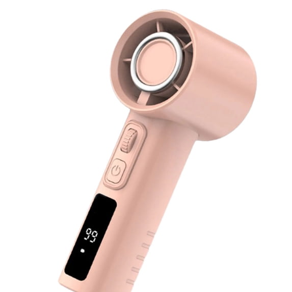 Air Cooling Fan Travel Fan Small Desk Fan Digital Display Fan Small Pocket Fan Quiet Fan with Large Battery ABS Texture