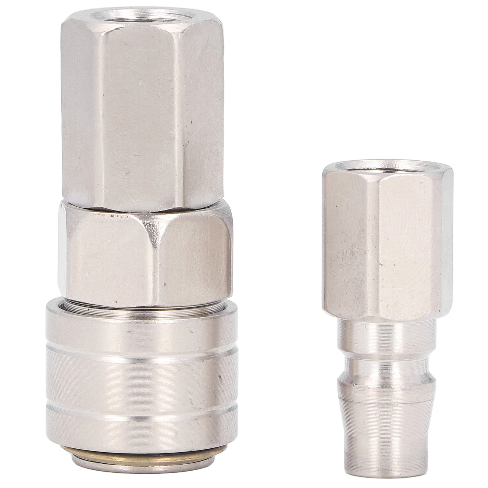 Air Coupler Nickel Plated Stainless Steel Self Locking Quick Connect