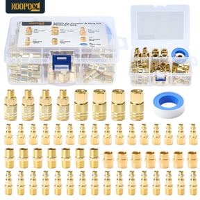 Air Coupler & Plug Kit,55 Pcs 1/4" NPT Air Tool Fittings Set,Quick Connect Air Hose Fittings Air Compressor Accessories