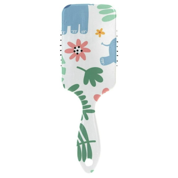 Air Cushion Comb Cute Blue Elephants Safari Scalp Massage Brush Plastic Detangling Brushes for Thick Hair Improve Hair Texture