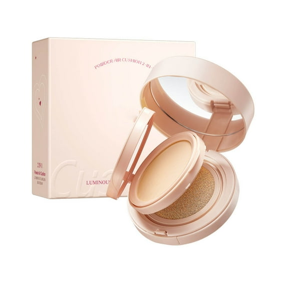 Air Cushion Foundation, 2 In 1 Pressed Powder, Natural Matte Liquid Foundation, Flawless Finish, Oil Control Moisturizing Setting Powder, Easy to Apply