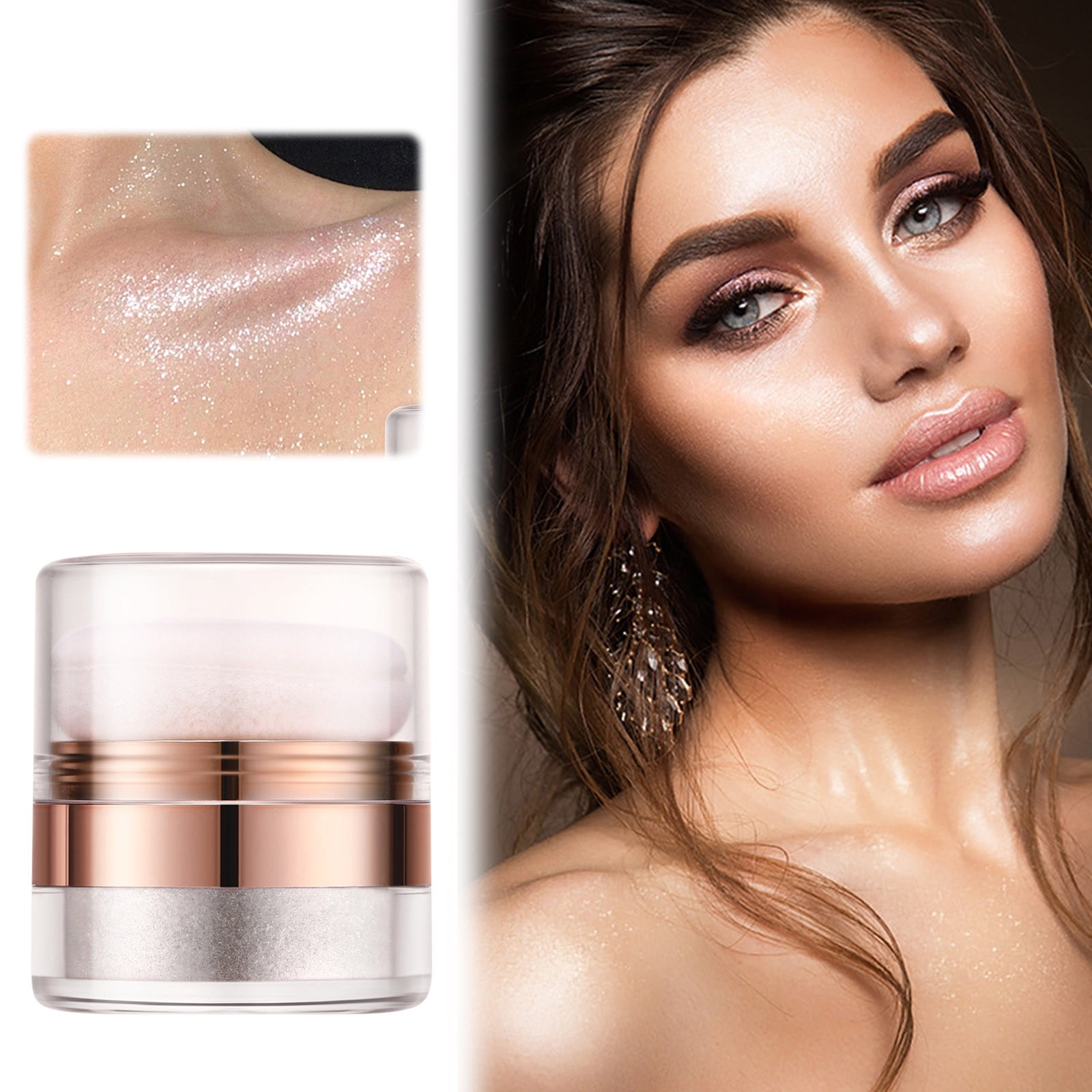 Air Cushion Instant Highlighter Powder Makeup Body And Face Glow