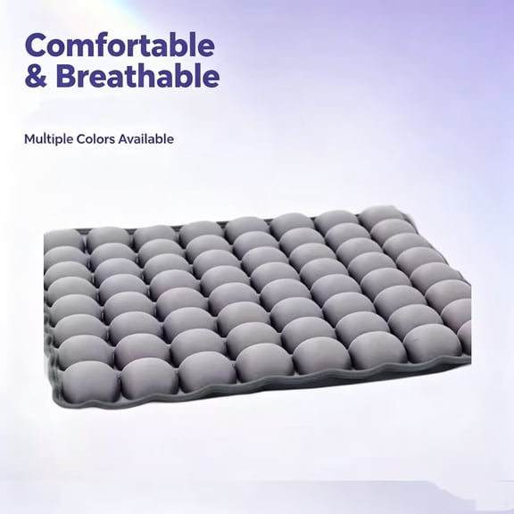 Air Cushion Seat Cushion, Inflatable Pressure Relief Pad, Breathable Non Slip Material, Relieve Tailbone Pain, Portable Easy Clean for Office Chair Wheelchair Car,Gray
