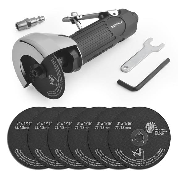 Air Cut Off Tool,Pneumatic Cut Off Tool with 6Pcs 3-inch Die Grinder Cut-Off Wheel Pneumatic Metal Sheet Cutting Tool Pneumatic Cutter