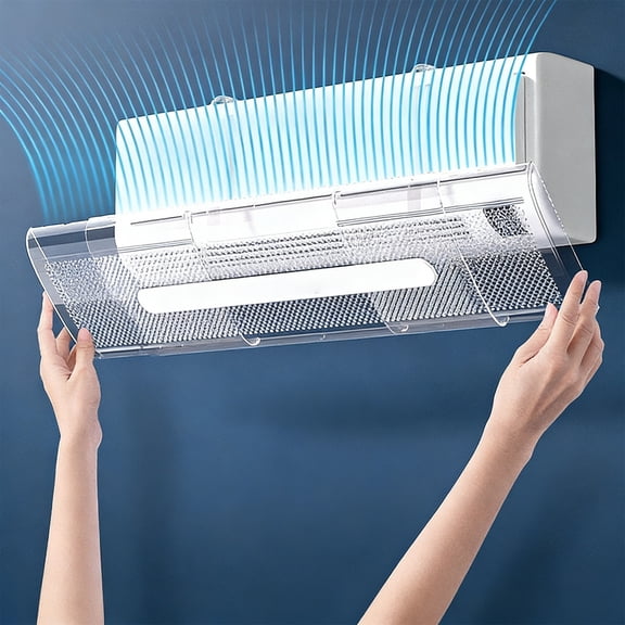 Air Deflector for Wall Mounted AC Units Adjustable Windshield Baffle Redirects Airflow Prevents Direct Blowing Universal Plastic Cover for Home Living Room Bedroom Comfort