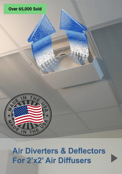Air Diverter for 2'x2' Ceiling Air Diffuser-10 pack