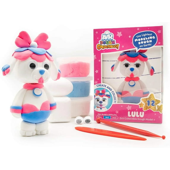 Air Dough Collectibles - Lulu (Poodle) - Character Creation Kit, DIY Kit, Kids Gifts, Craft Set for Boys & Girls, Stocking Stuffers by Scentco