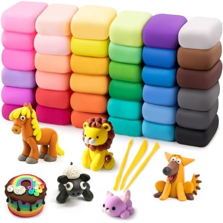 Air Dry Clay 36 Colors,Modeling Clay for Kids,DIY Molding Magic Clay,Toy Gifts for Age 3+ Years Old Boys Girls Kids