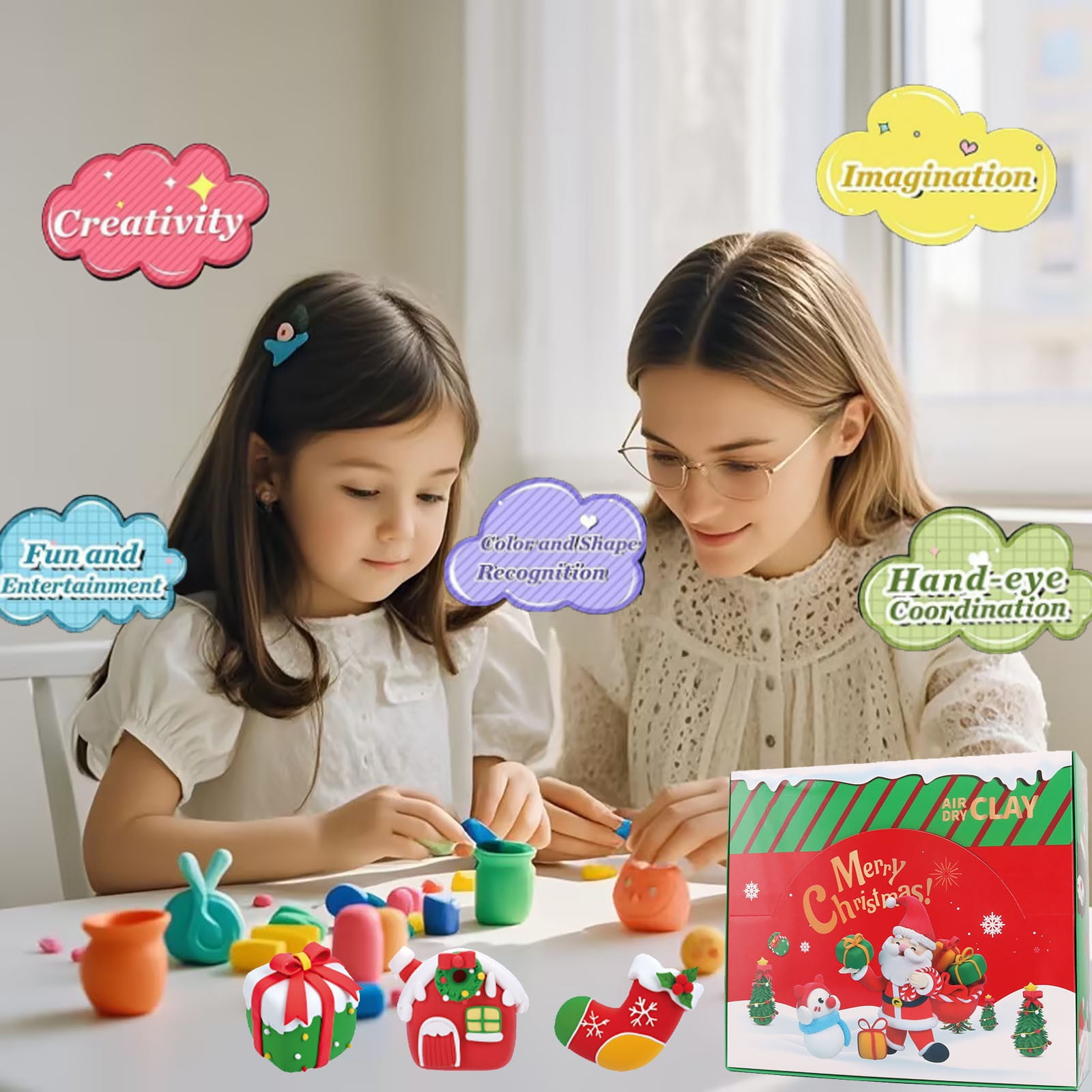 Air Dry Clay, Modelling Clay for Kids, Creative Molding Clay Gift Kits
