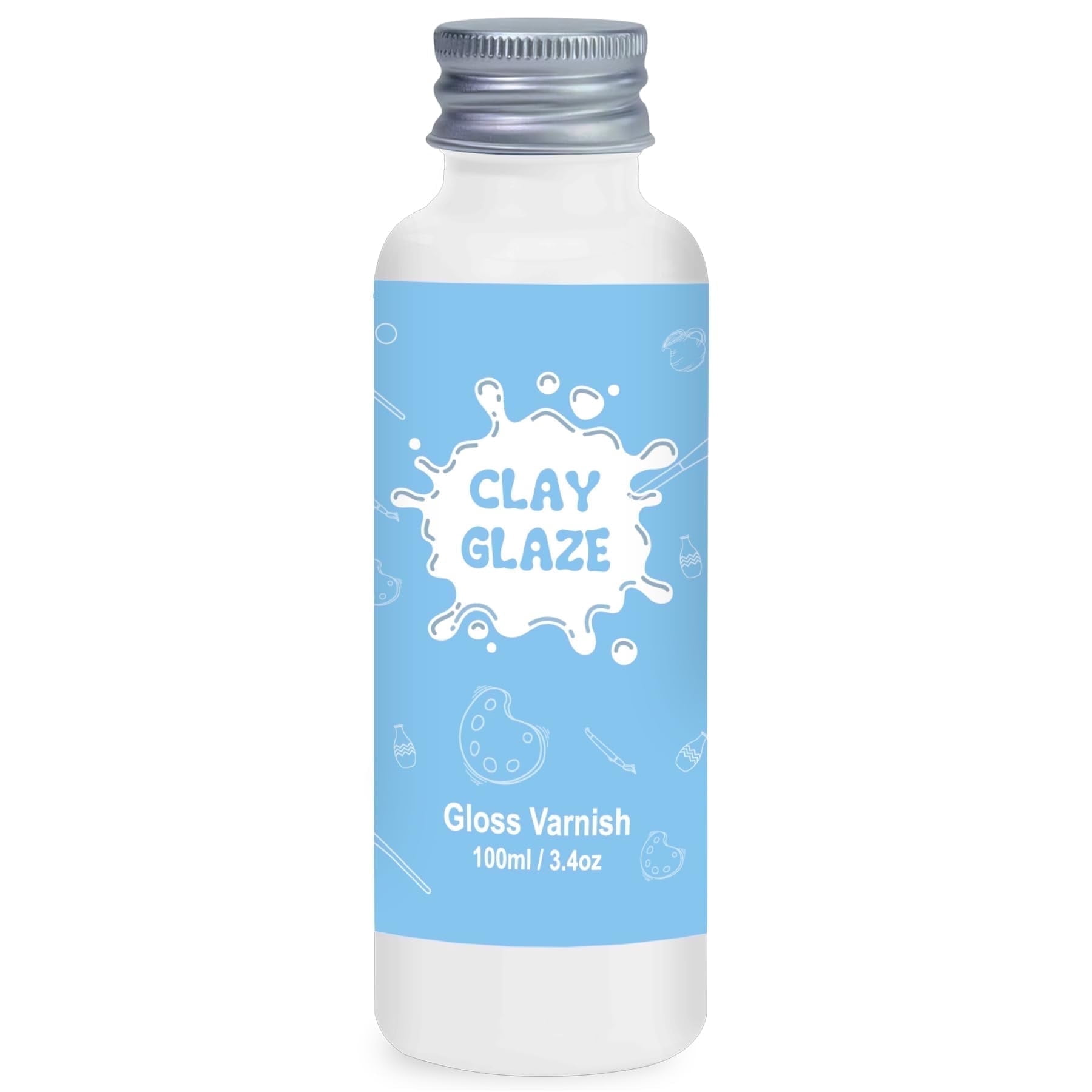 Air Dry Clay Varnish, 3.4 fl oz, Gloss Finish Clay Glaze, Waterproof ...