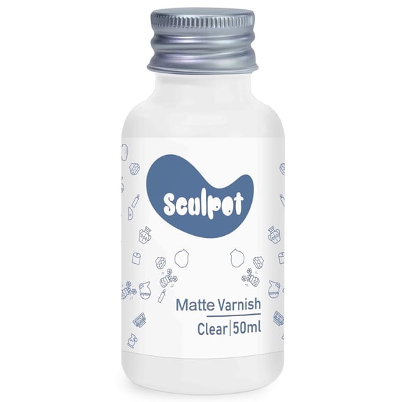 Air Dry Clay Varnish Matte Finish, 1.7 fl oz, Waterproof & Scratch Resistant Sealer for Pottery and Crafts