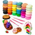 thumbnail image 1 of Air Dry Clay for Kids- 36 Colors Super Light Modeling Clay,Magic Foam Clay with 3 Sculpting Tools,Soft Arts Clay Easter Gift for Boys & Girls 4+, 1 of 8