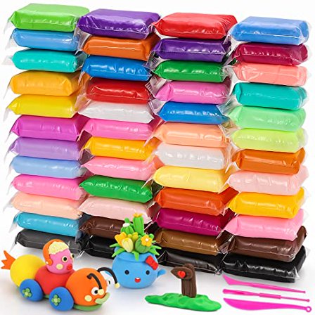 Air Dry Clay kit,EDIFON Modeling Clay Ultra Light Magic Clay with Tools,Safe and Non-Toxic Modeling Clay,Ideal Gift for Kids (48 Colors + Tools)