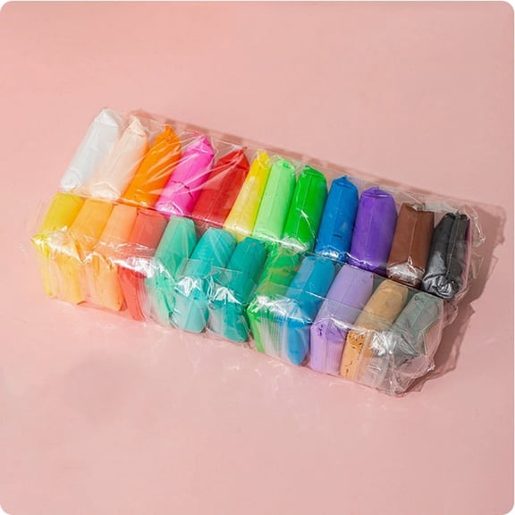 Air Dry Modeling Clay Toys 36 Colors Soft Clay Set, DIY Sculpting Craft Clay Toys Easy Mold Blend Texture, Non Sticky Creative Art Clay Toys Portable Storage Carry Kit