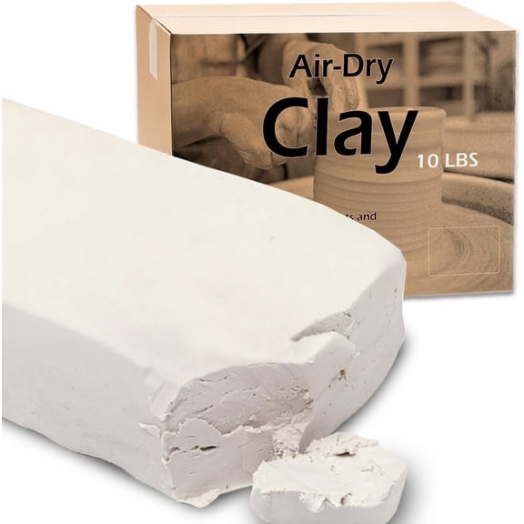 Air Dry Modeling Clay, for Sculpting, Wheel Throwing, Hand Building, -Purpose Modeling Clay 10lbs for Sculpting (White)