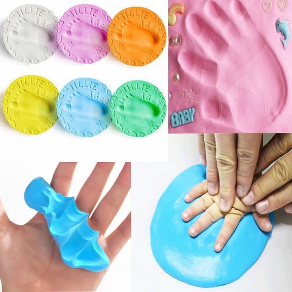 Air Dry Modeling Material Kit, Air Dry Modeling Material for Student, 20G Portion, , Hand Footprint Keepsakes, Student Milestone, Mixed Bright Hues, 1 Pc