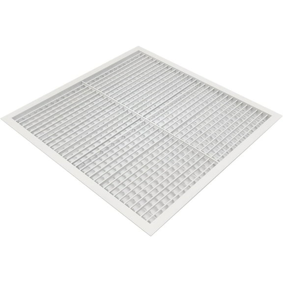 Air Duct Wall Ceiling Vent Cover for Wall, Sturdy Aluminum Air Filter Grille, Adjustable Blades, White Square Design, Durable & Easy Install 30x30 inch