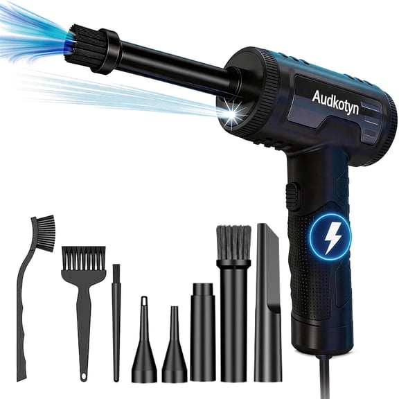 Air Duster - Electric Air Blower - 5.74 oz High Power Cleaning for Computer - PC - stepless Speed Control Compressed Air