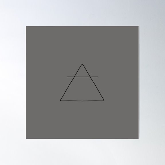 Air Element Symbol Poster Wall Art, Modern Wall Decor For Living Room Bedroom, 30x30 UNFRAMED