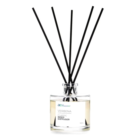 Air Esscentials Reed Diffuser, Verbena Scent, 100 mL, Home Fragrance Set with Natural Rattan Sticks