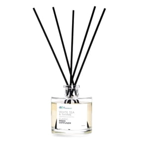 Air Esscentials Reed Diffuser, White Tea & Thyme Scent, 100 mL, Home Fragrance Set with Reed Sticks