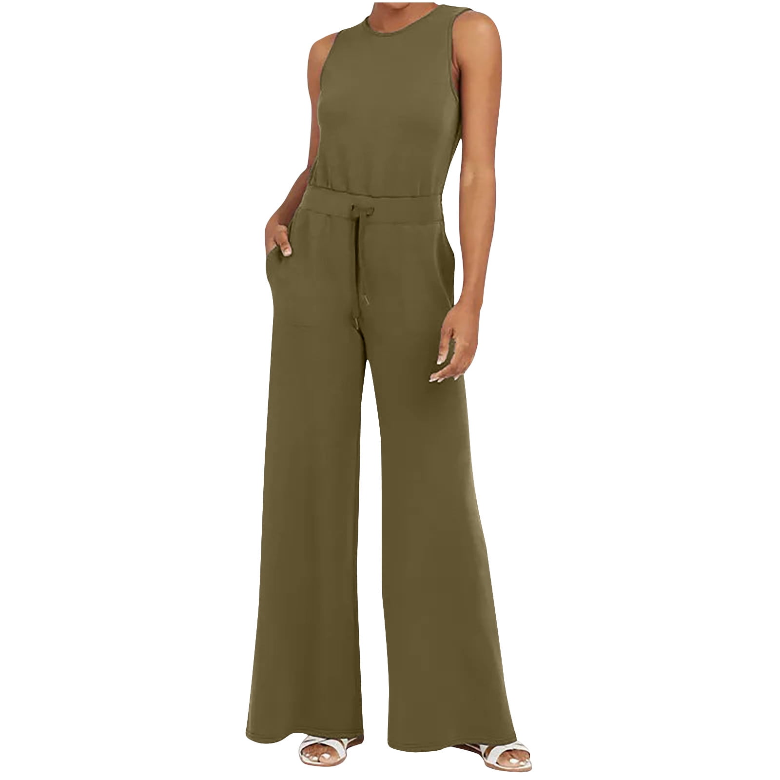 Air Essentials Jumpsuit Womens Sale Clearance Stretchy Dungarees Ribbed Jumpsuits & Playsuits