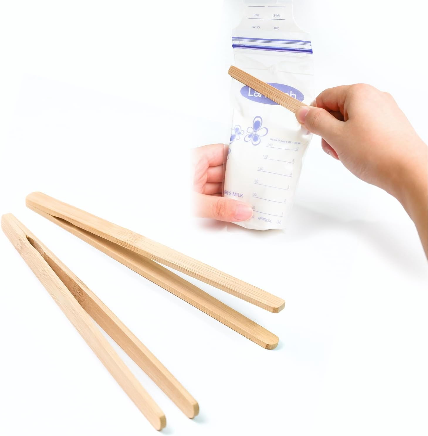 Air Exhaust Tool for Breast Milk Storage Bags Easy to be Freeze Flat | Remove Air out of Bag So Simple | Fit Lansinoh Momcozy Medela and More