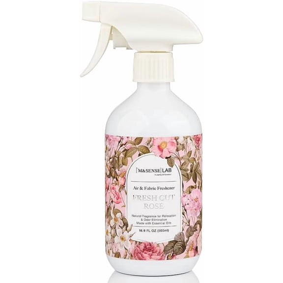 Air & Fabric & Pet Odor Eliminator Spray - 16.9oz Large Size Natural Safe Air Freshener Rose Scented Deodorizer for Home Eliminates Smoke & Musty Smells, Ideal for Dining Room Living Spaces