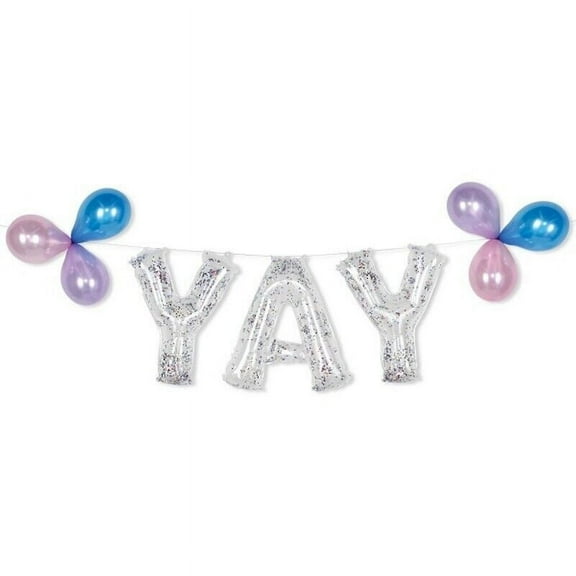 Air Filled Confetti Balloon Banner Kit (6 Pcs - 16 in. String)