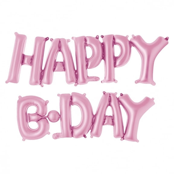 Air-Filled HAPPY B•DAY Backdrop Balloon Banner