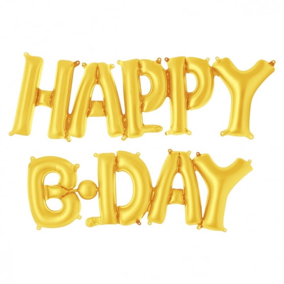 Air-Filled HAPPY B•DAY Backdrop Balloon Banner