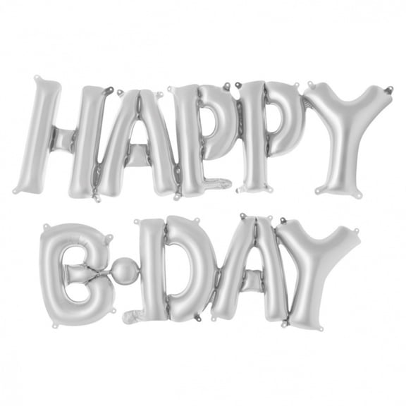 Air-Filled HAPPY B•DAY Backdrop Balloon Banner