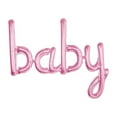 thumbnail image 1 of Air-Filled Lowercase Cursive "Baby" Backdrop Balloon Banner, 1 of 1