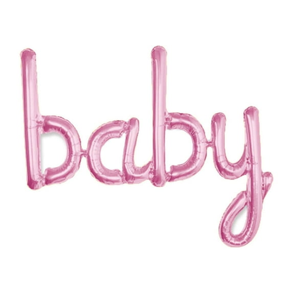 Air-Filled Lowercase Cursive "Baby" Backdrop Balloon Banner