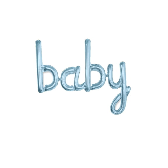 Air-Filled Lowercase Cursive "Baby" Backdrop Balloon Banner