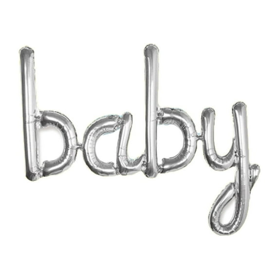 Air-Filled Lowercase Cursive "Baby" Backdrop Balloon Banner