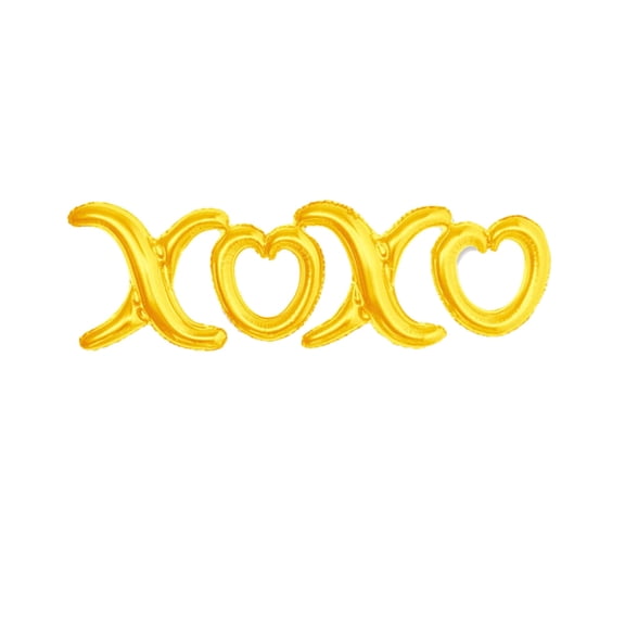 Air-Filled Lowercase Cursive Letter "xoxo" Backdrop Balloon Banner