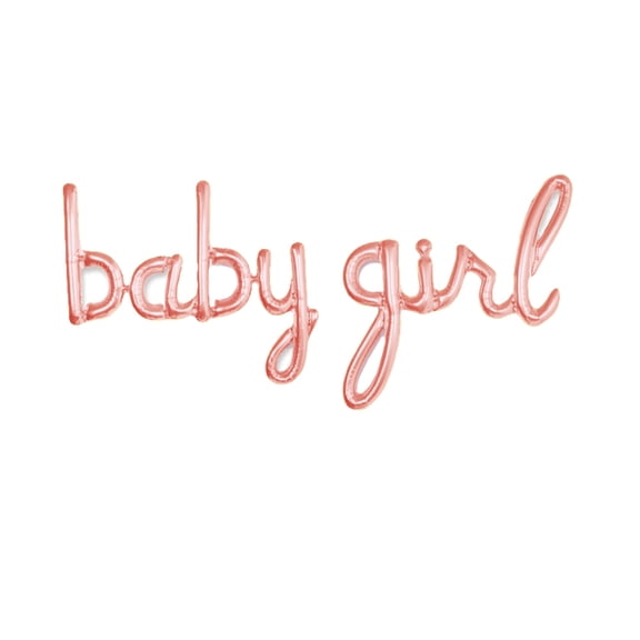 Air-Filled Lowercase Letter 'baby girl' Backdrop Balloon Banner