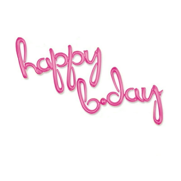Air-Filled Lowercase Letter happy bday Backdrop Balloon Banner
