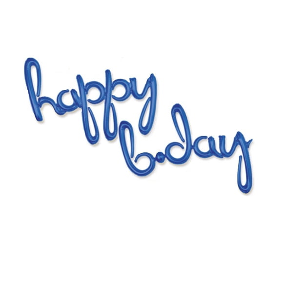 Air-Filled Lowercase Letter happy bday Backdrop Balloon Banner